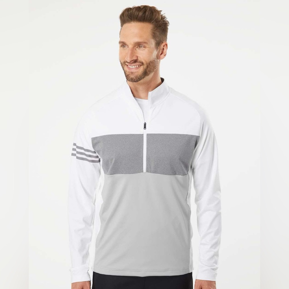 Adidas Men's Golf 3-Stripes Competition Quarter-Zip Pullover